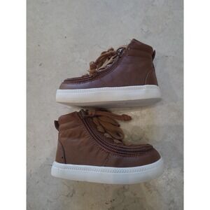 BILLY Classic Harmon Zip Lace High-Top boot shoes brown Toddler SZ 5 easy on